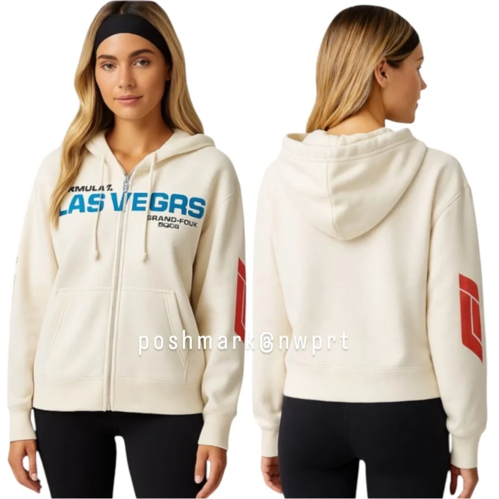 PACSUN 🏁 F1 Las Vegas Hoodie 2024 Sweatshirt Off White Formula One 1 Racing XS - Picture 14 of 14
